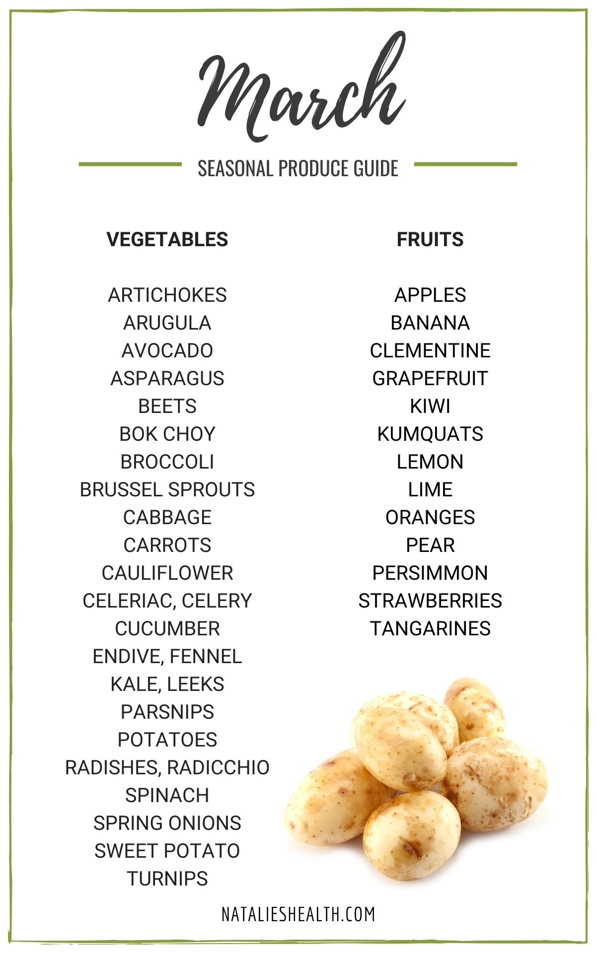 Seasonal Produce Guide What’s in Season March PIN