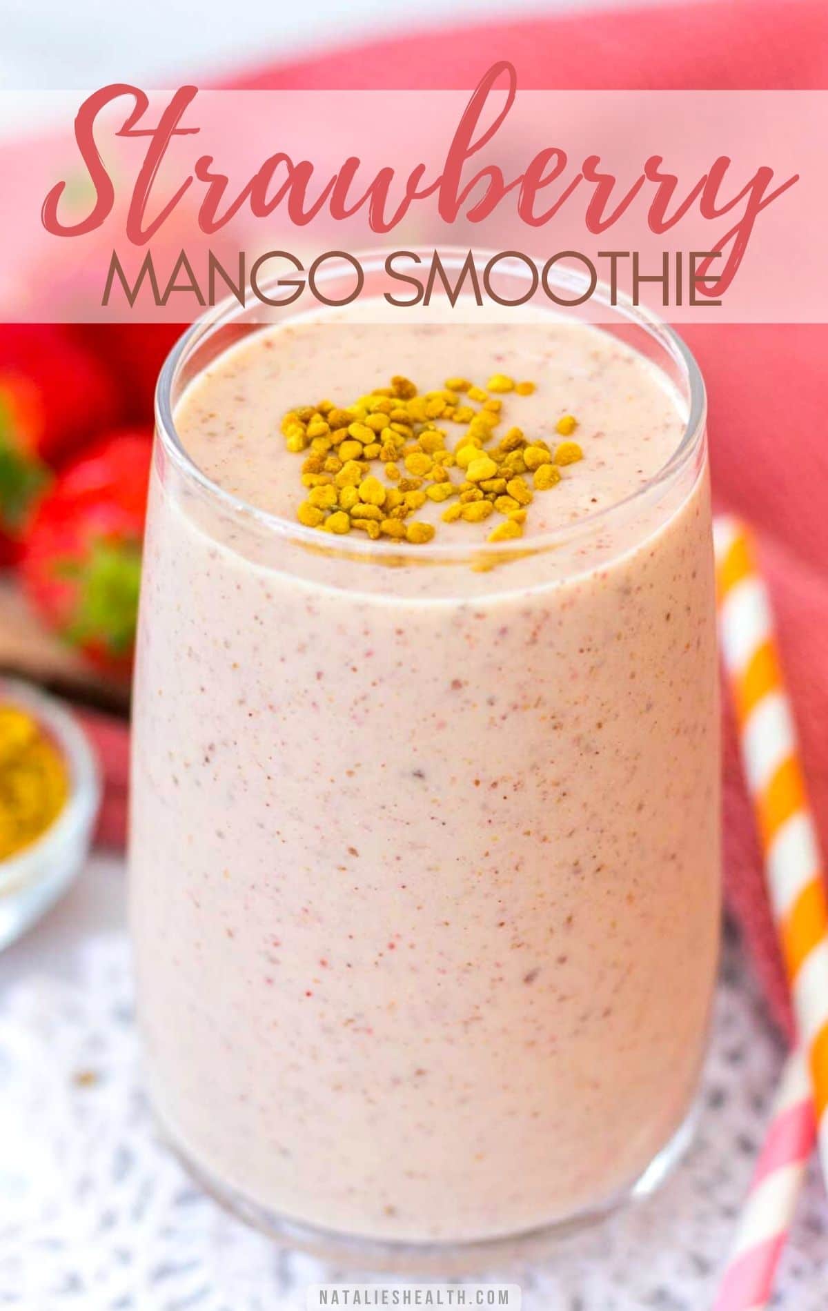 Strawberry Mango Smoothie PIN image