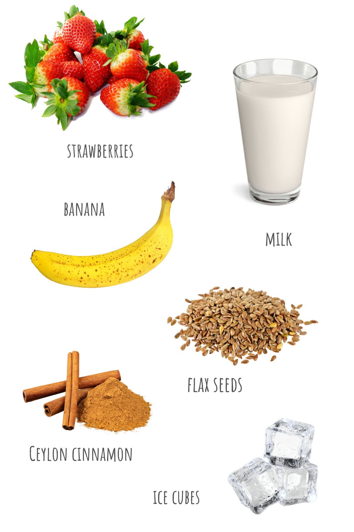 Strawberry Banana Smoothie ingredients